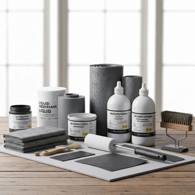 Waterproofing materials and tools