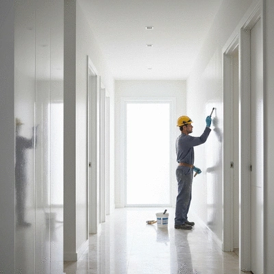 Lifestyle image of waterproofing application in a home