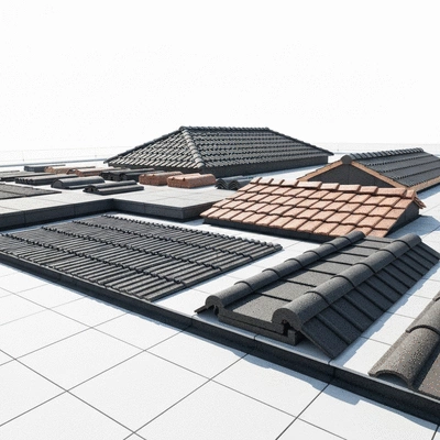 Rooftop waterproofing products displayed on a rooftop