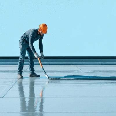 Waterproofing process at a residential property
